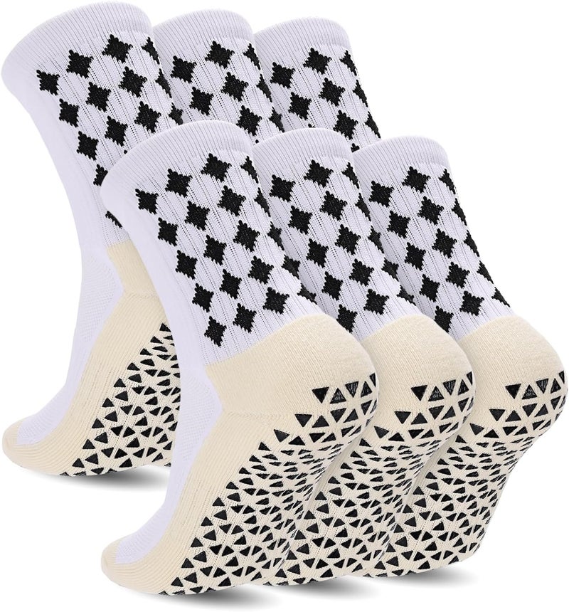 Regilt 3/6 Pairs Grip Soccer Socks Men Women Non-slip Sports Socks for Basketball Football Athletic - Image 1